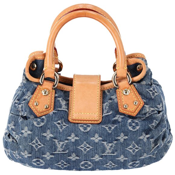 Authentic✅ Louis Vuitton Monogram Denim Monogram Small Handbag Pleaty Satchel - Picture 6 of 11
